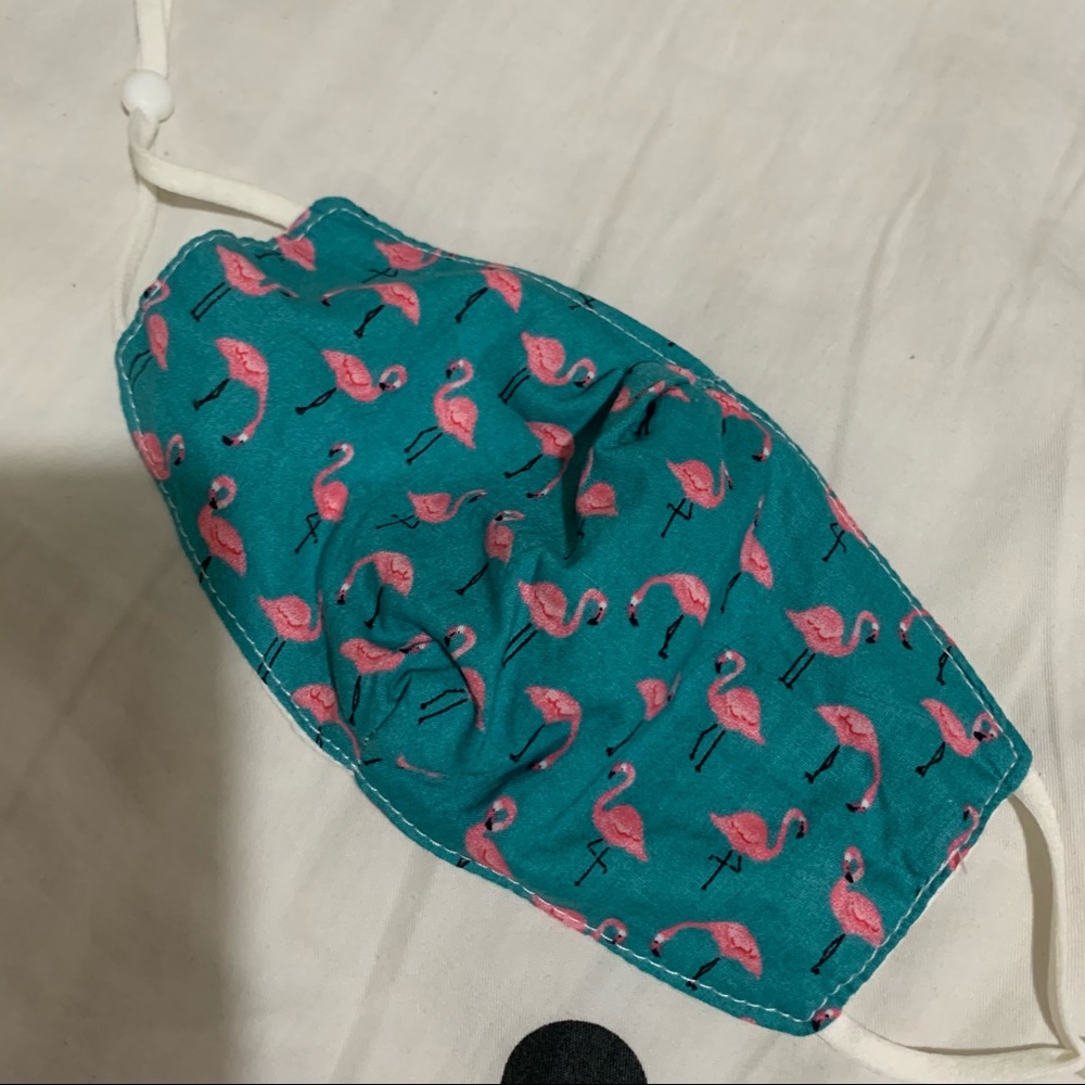 💙 Small Blue Flamingo Face Mask